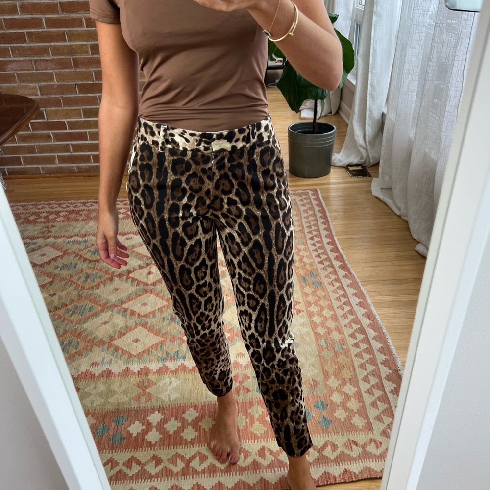 Dolce & Gabbana cropped leopard pants